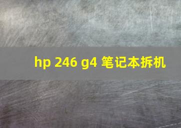 hp 246 g4 笔记本拆机